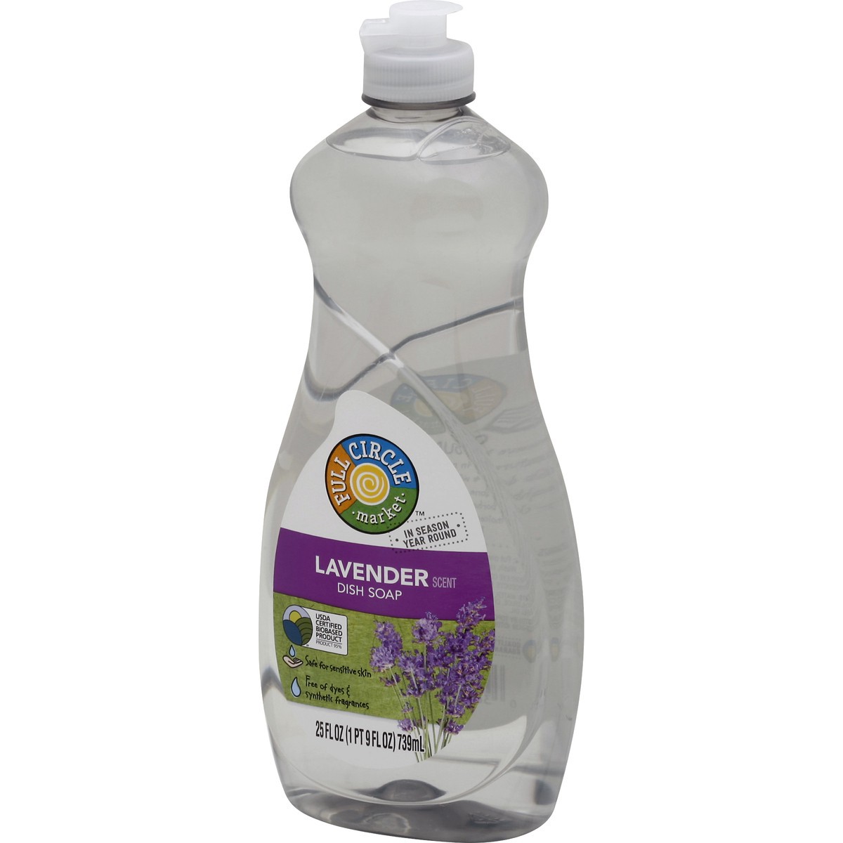 slide 6 of 9, Full Circle Market Lavender Scent Dish Soap 25 oz, 25 oz