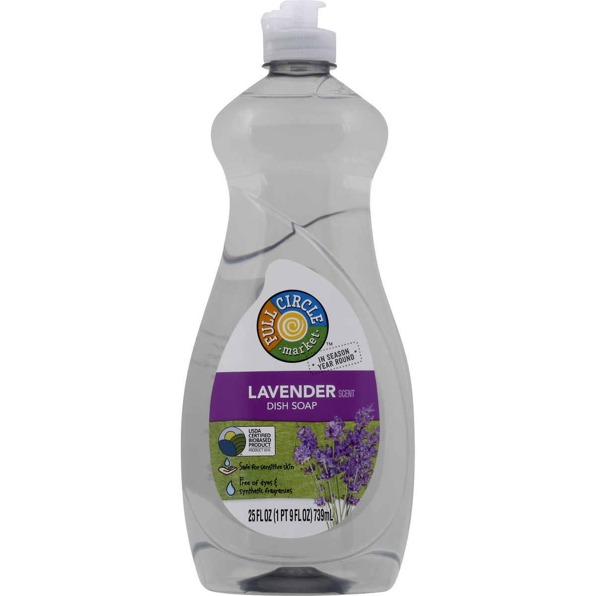 slide 5 of 9, Full Circle Market Lavender Scent Dish Soap 25 oz, 25 oz