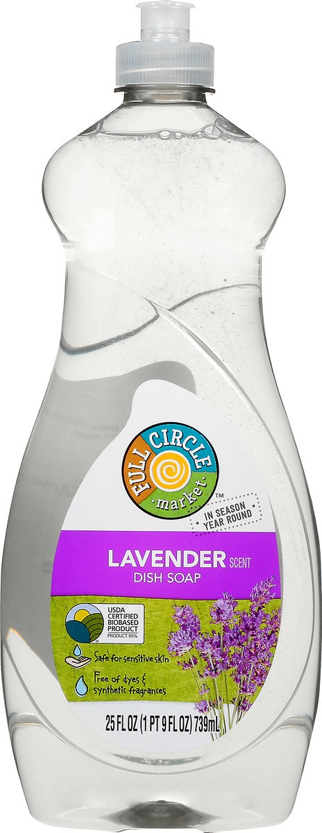 slide 1 of 9, Full Circle Market Lavender Scent Dish Soap 25 oz, 25 oz