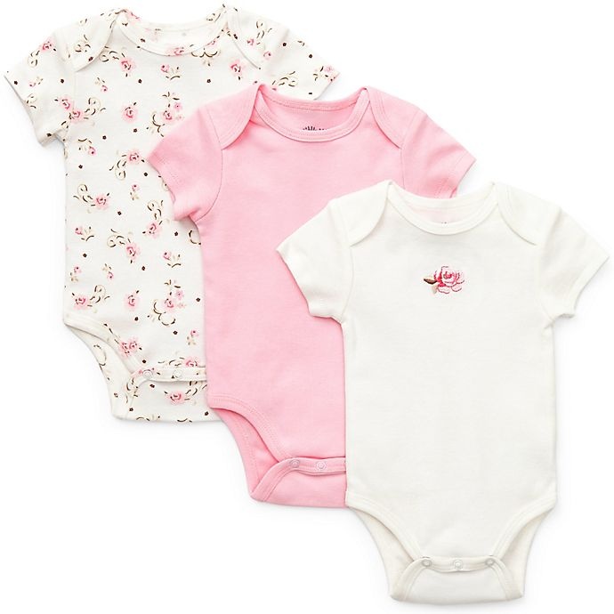 slide 1 of 1, Little Me Size Newborn Rose Bodysuit, 3 ct