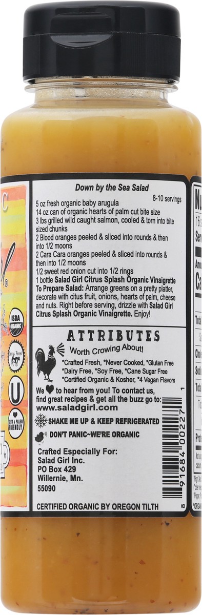 slide 3 of 12, Salad Girl Organic Citrus Splash Vinaigrette & Marinade 8 oz, 8 oz