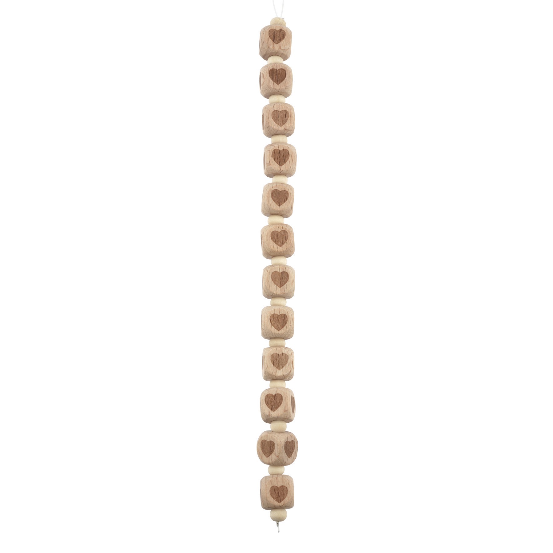 slide 2 of 3, Natural Heart Wood Cube Beads, 11mm By Bead Landing, 11mm