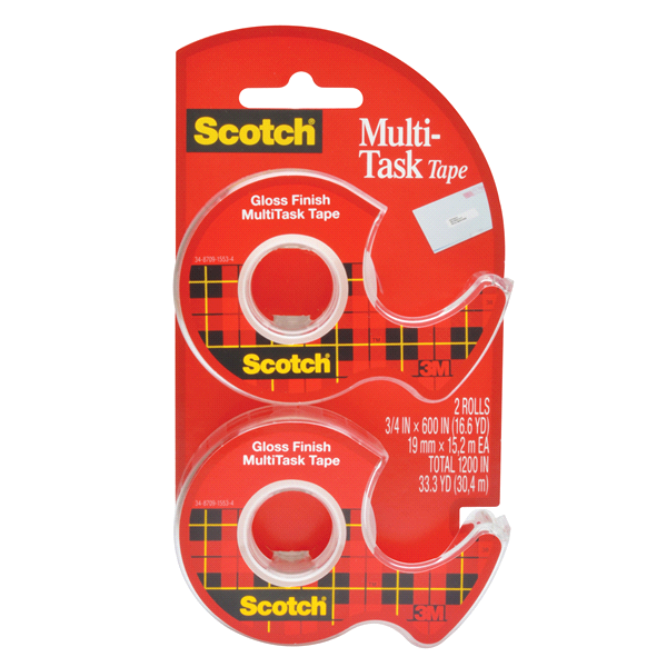 slide 1 of 4, Scotch Multi-Task Tape, 2 ct; 3/4 in x 600 in