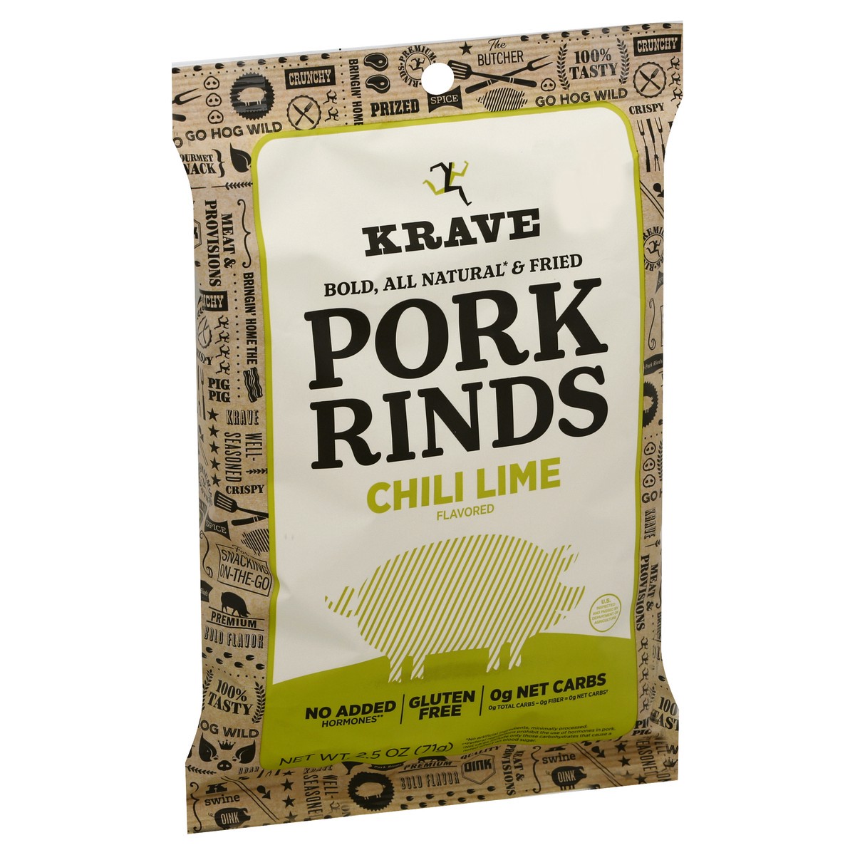 slide 9 of 12, Krave Chili Lime Flavored Pork Rinds 2.5 oz, 2.5 oz