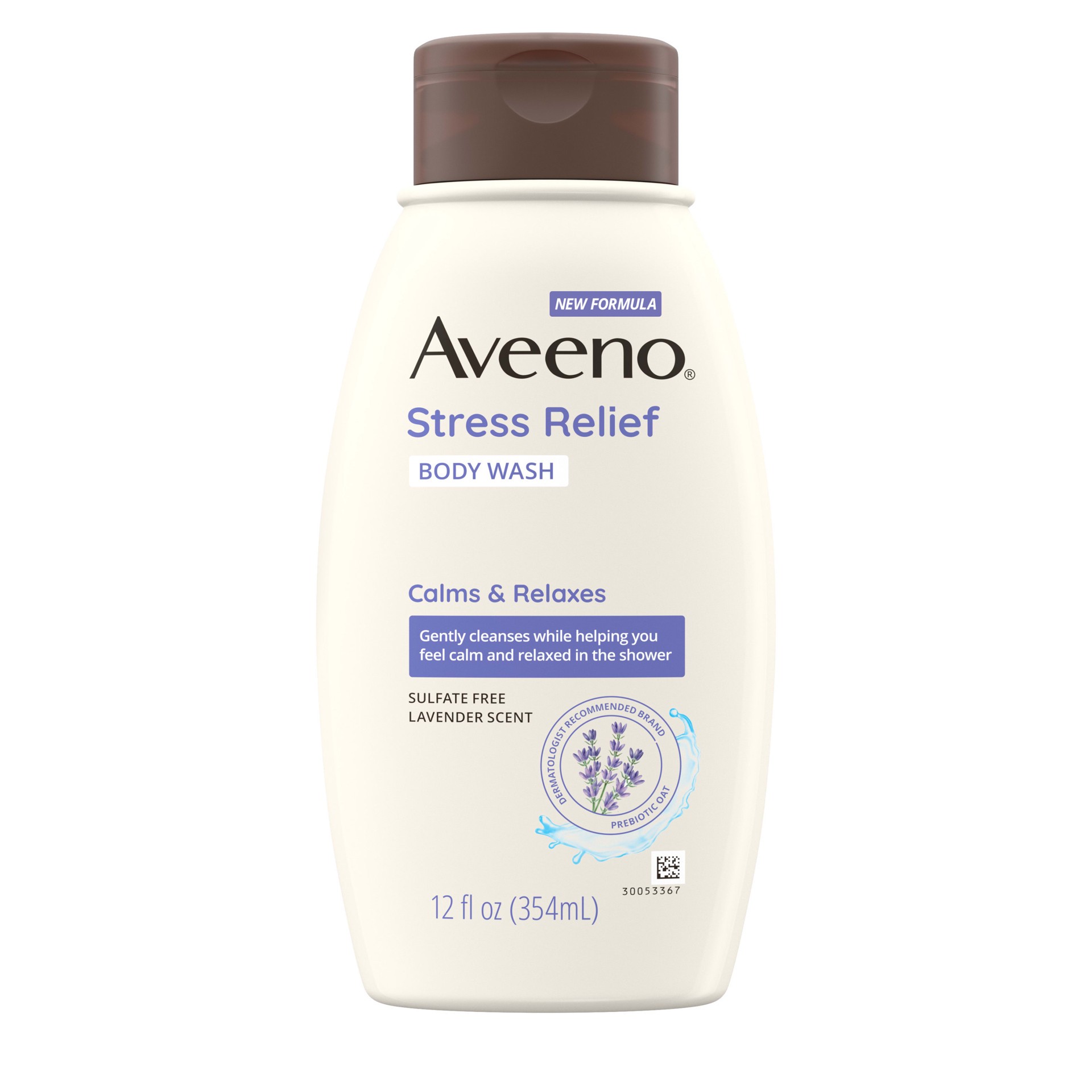 slide 1 of 9, Aveeno Stress Relief Body Wash, 12 fl oz