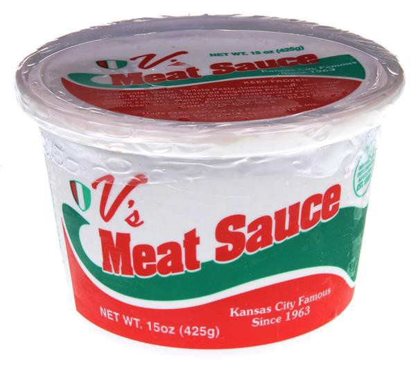 slide 1 of 1, V's Meat Sauce, 15 oz