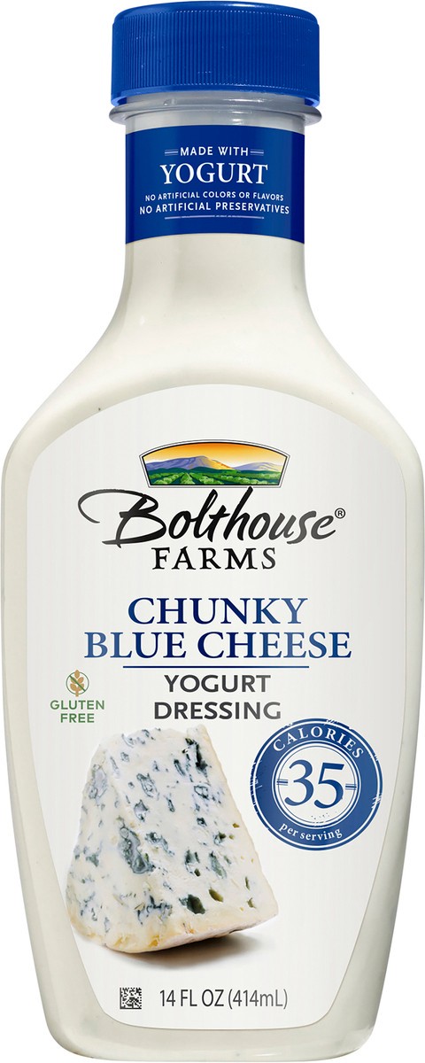 slide 5 of 7, Bolthouse Farms Dressing , Chunky Blue Cheese Creamy Yogurt Dressing, 14 fl. oz., 