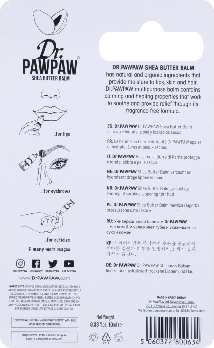 slide 2 of 9, Dr. PawPaw Shea Butter Lip Balm 0.33 fl oz, 1 ct