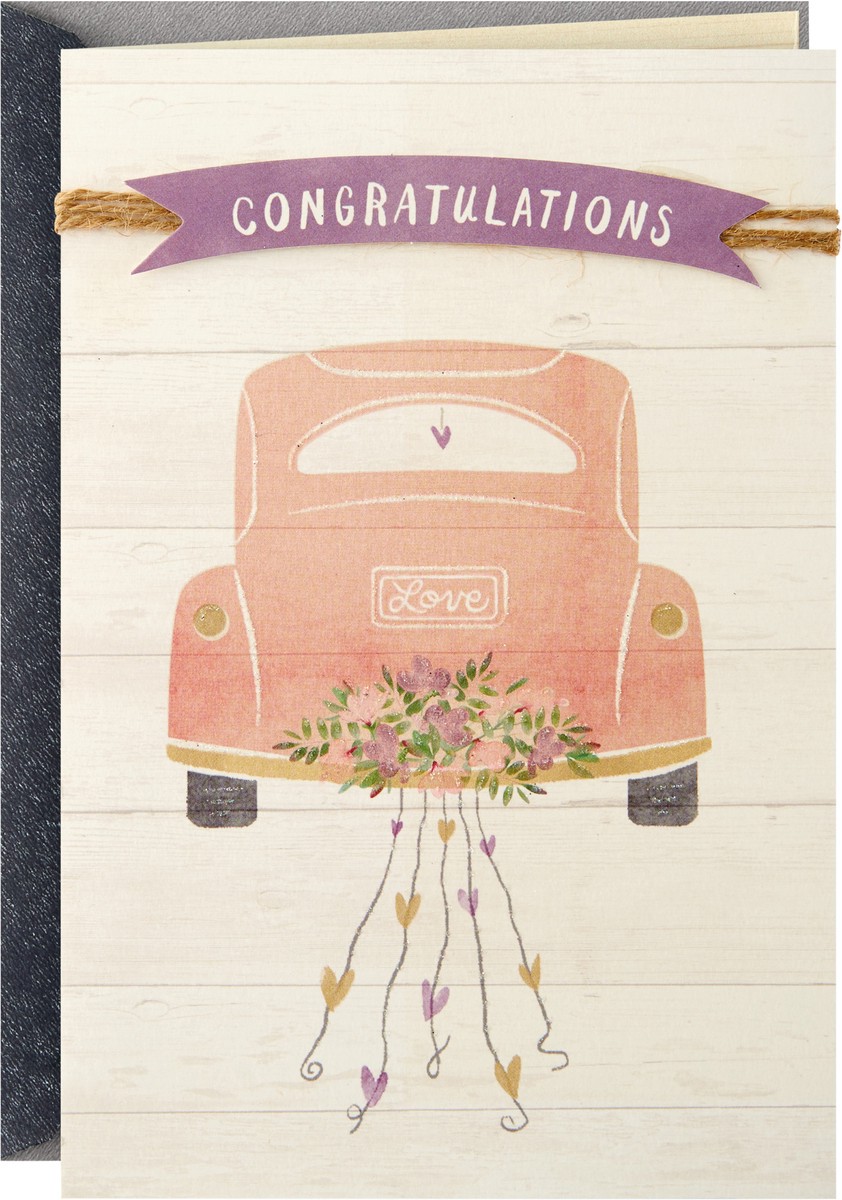 slide 1 of 6, Hallmark Wedding Card, Bridal Shower Card, or Engagement Card (Enjoy the Journey), 1 ct