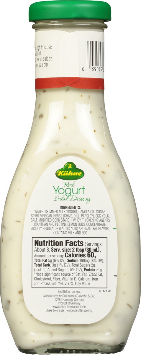 slide 5 of 9, Kuhne Real Yogurt Garden Herb Salad Dressing 8.45 fl oz, 8.45 oz