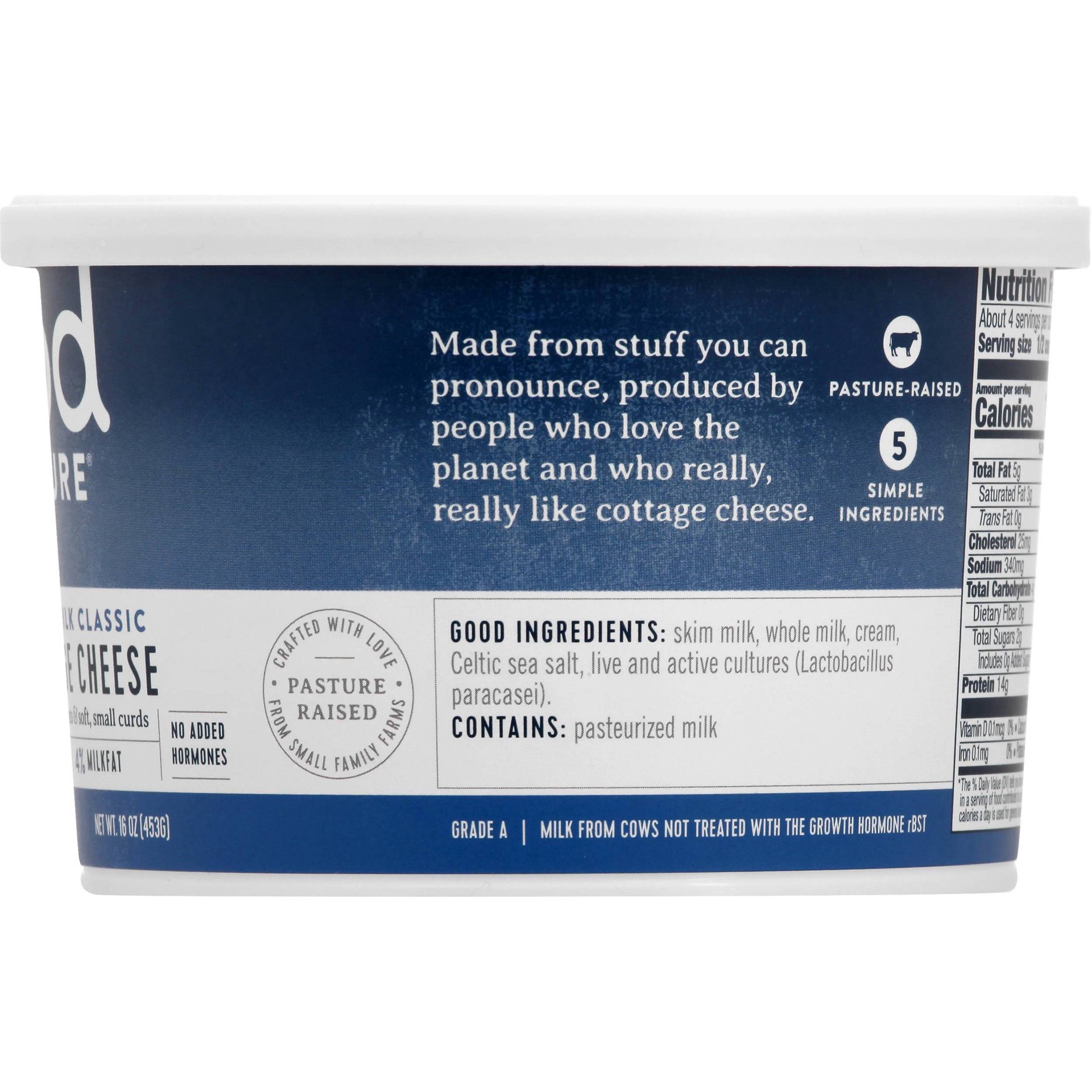 slide 13 of 15, Good Culture Classic 4% Whole Milk Classic Cottage Cheese - 16oz, 16 oz