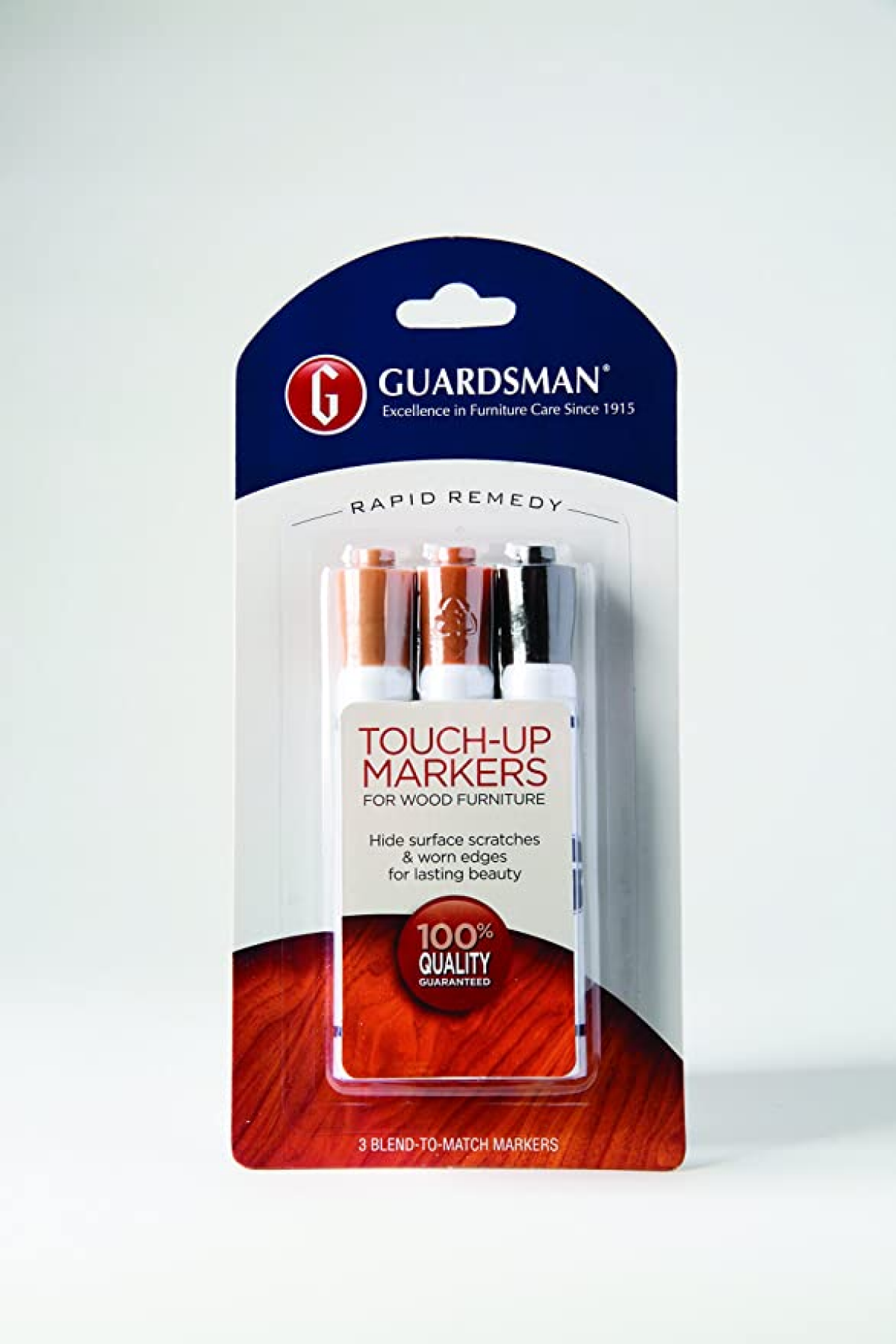 slide 1 of 8, Guardsman Wood Finish Light, Medium, And Dark Brown Touch-Up-Markers, 3 ct