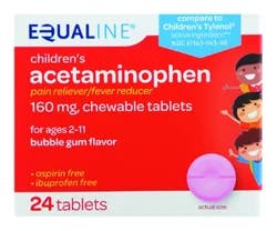 Equaline Acetaminophn Chew Tab Bblgu