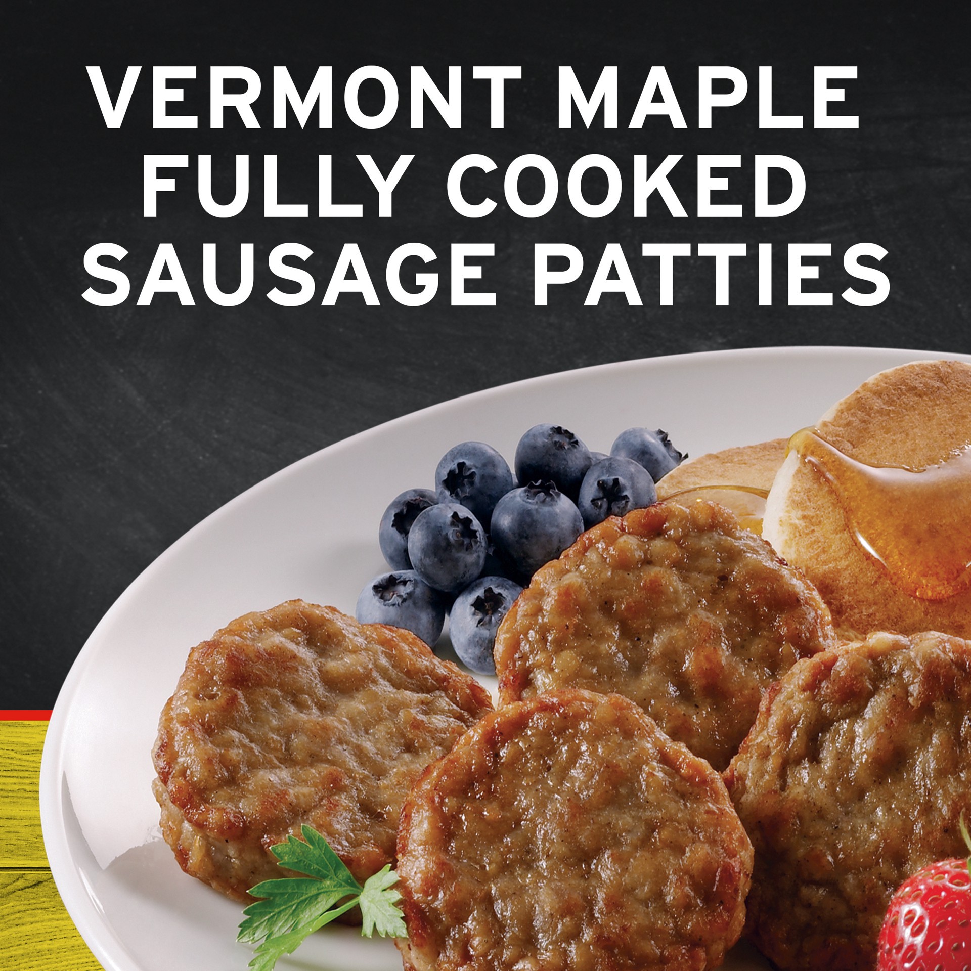 slide 2 of 5, Banquet Brown 'N Serve Vermont Maple Fully Cooked Sausage Patties, Frozen Meat, 8 Count, 6.4 OZ, 8 ct