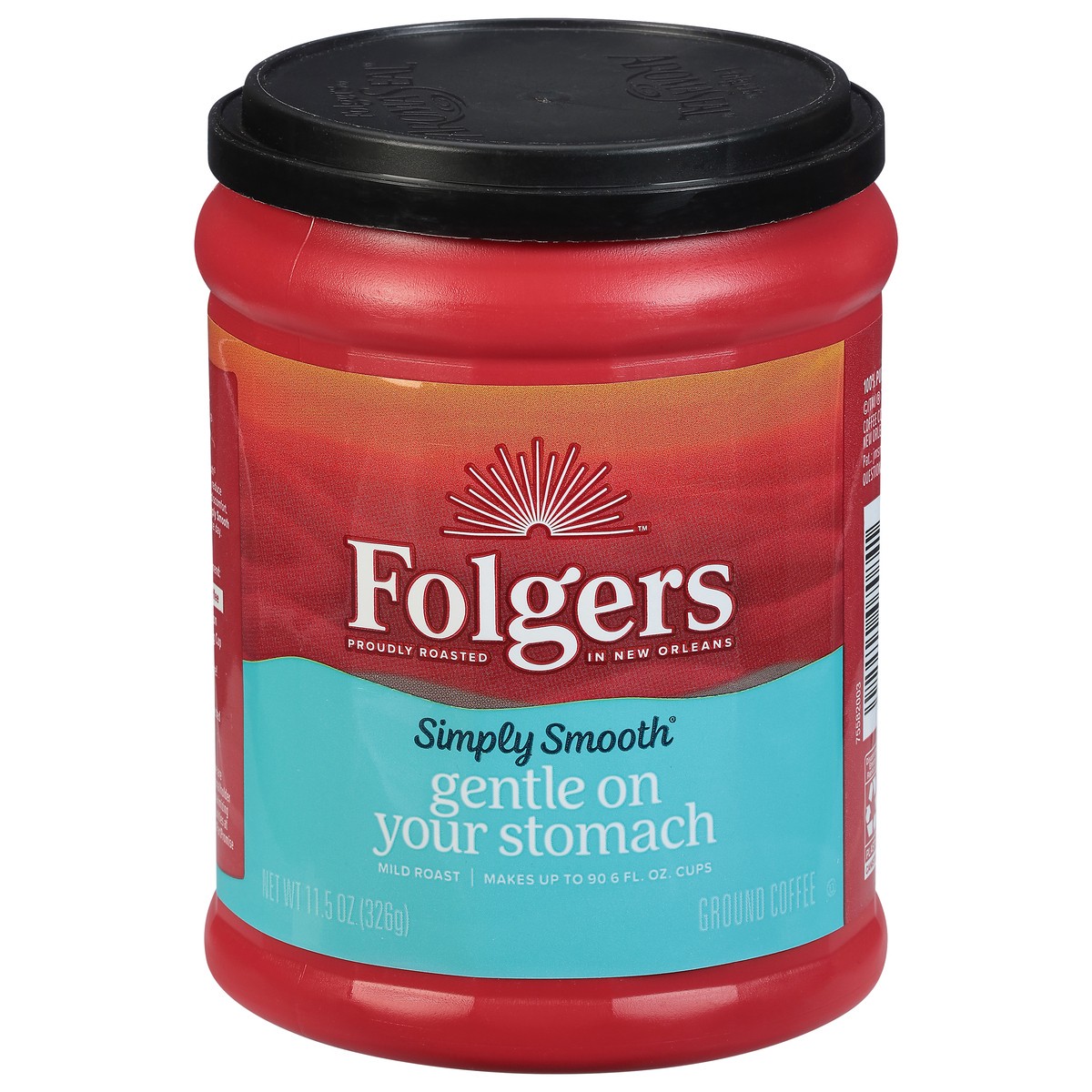 slide 1 of 5, Folgers Simply Smooth Mild Roast Ground Gentle on your Stomach Coffee - 11.5 oz, 11.5 oz