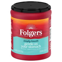 Folgers Simply Smooth Ground Coffee, Mild Roast, 11.5 Ounce Canister