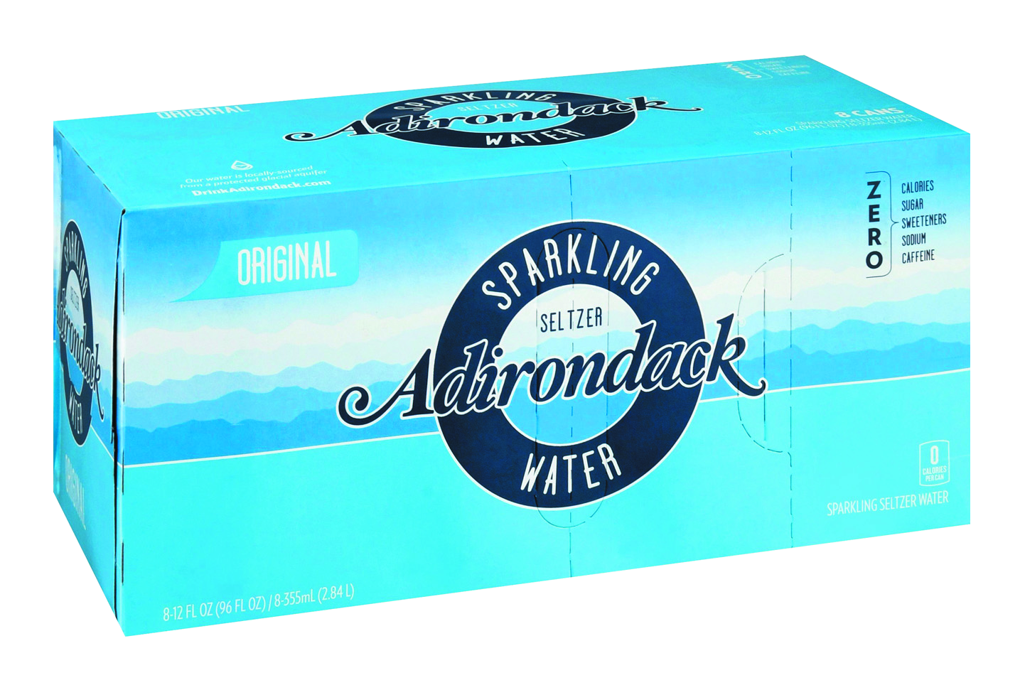 slide 1 of 1, Adirondack Sparkling Water Original, 96 fl oz