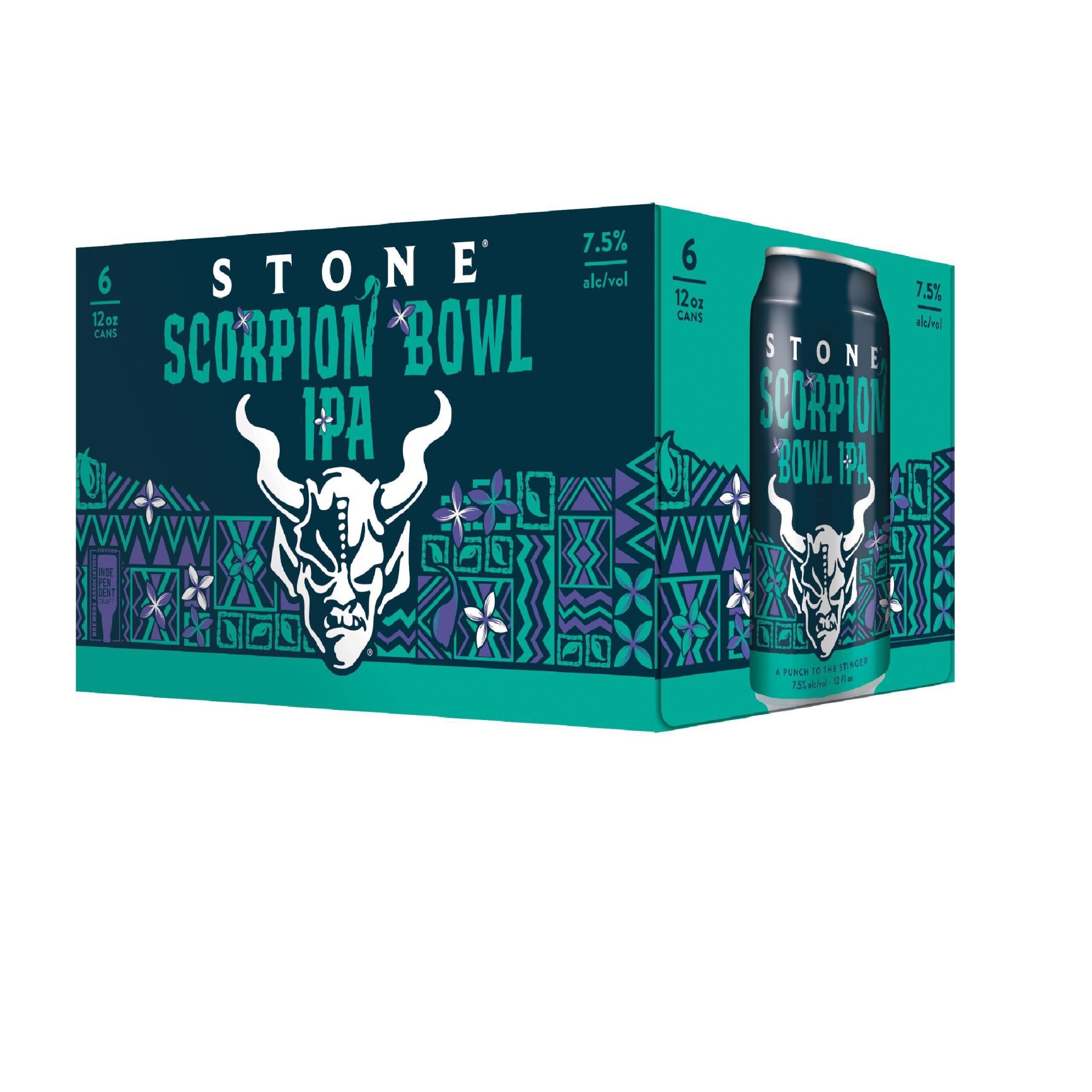 slide 1 of 1, Stone Scorpion Bowl IPA Beer - 6pk/12 fl oz Cans, 1 ct