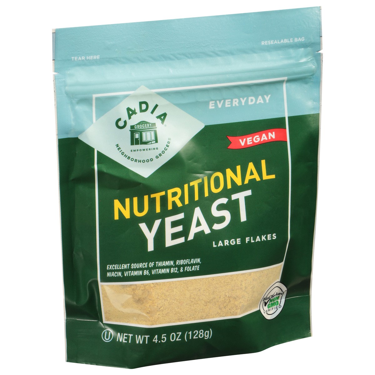 slide 9 of 9, Cadia Large Flakes Everyday Nutritional Yeast 4.5 oz, 4.50 oz