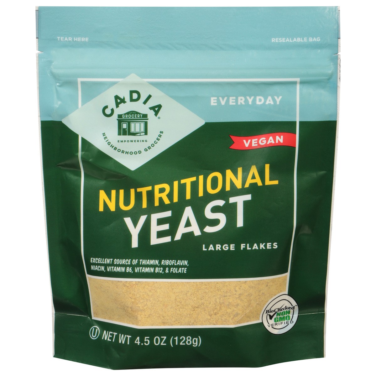 slide 1 of 9, Cadia Large Flakes Everyday Nutritional Yeast 4.5 oz, 4.50 oz