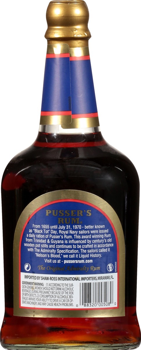 slide 6 of 8, Pusser's Rum Rum, 750 ml