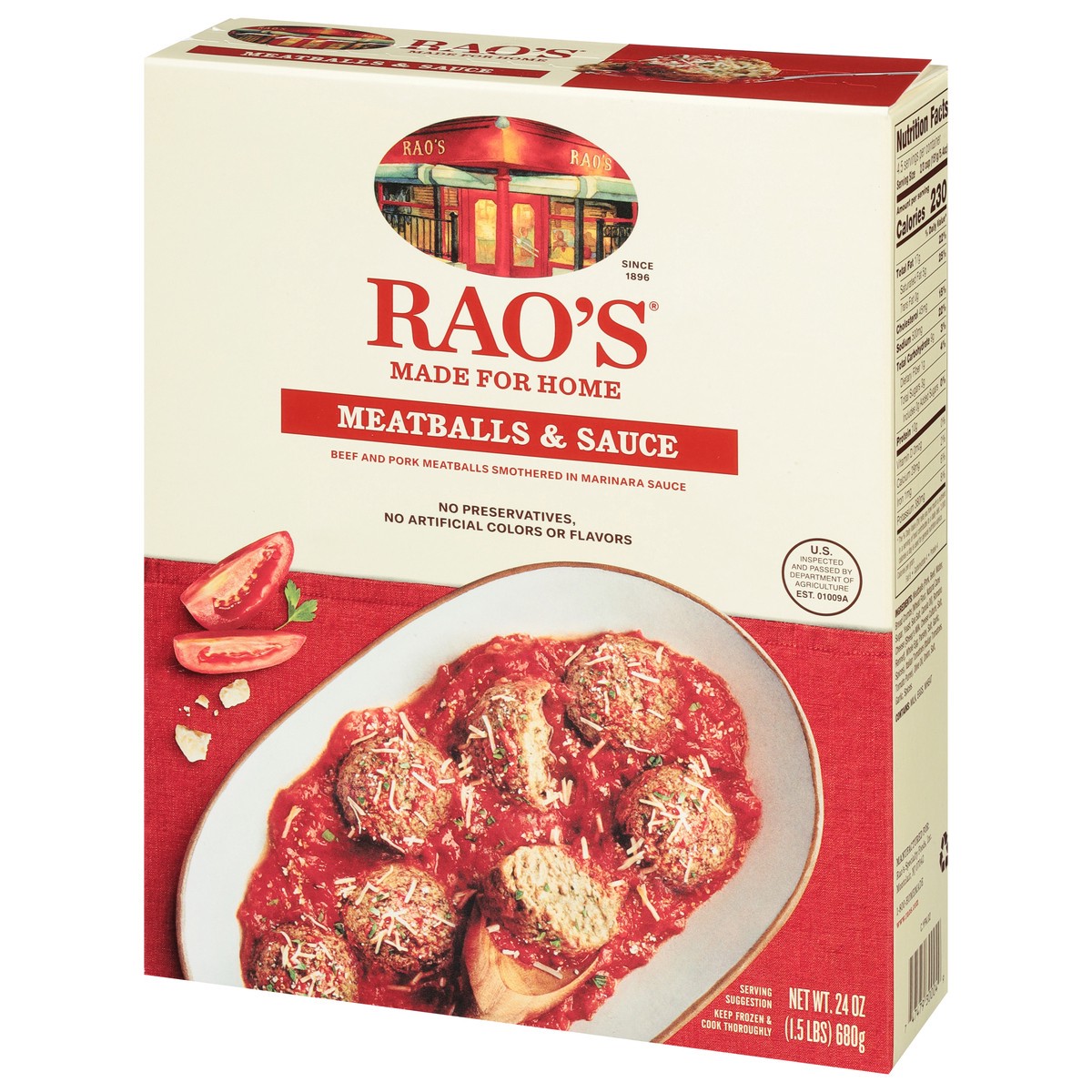 slide 4 of 4, Rao's Homemade Meatballs & Sauce 24 oz, 24 oz