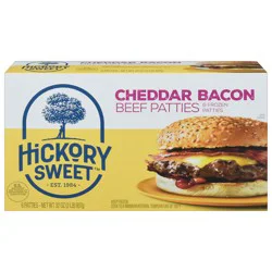 Hickory Sweet Cheddar Bacon Beef Patties 6 ea