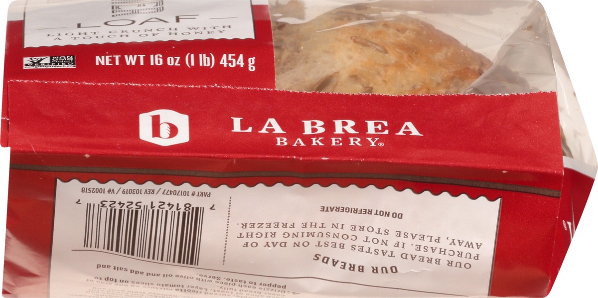 slide 5 of 10, La Brea Bakery Toasted Sunflower Honey Loaf 16 oz, 16 oz