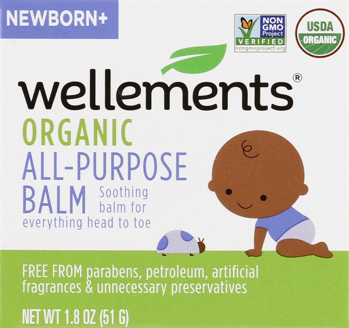 slide 1 of 9, Wellements Newborn+ Organic All-Purpose Balm 1.8 oz, 1.8 oz