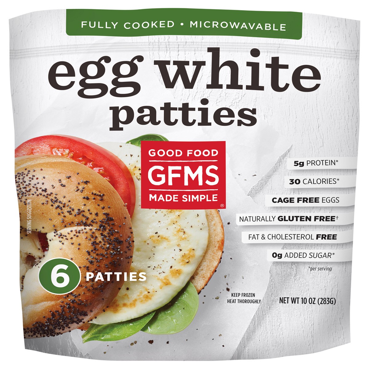 slide 1 of 3, Good Food Made Simple Egg White Patties 6 ea, 6 ct