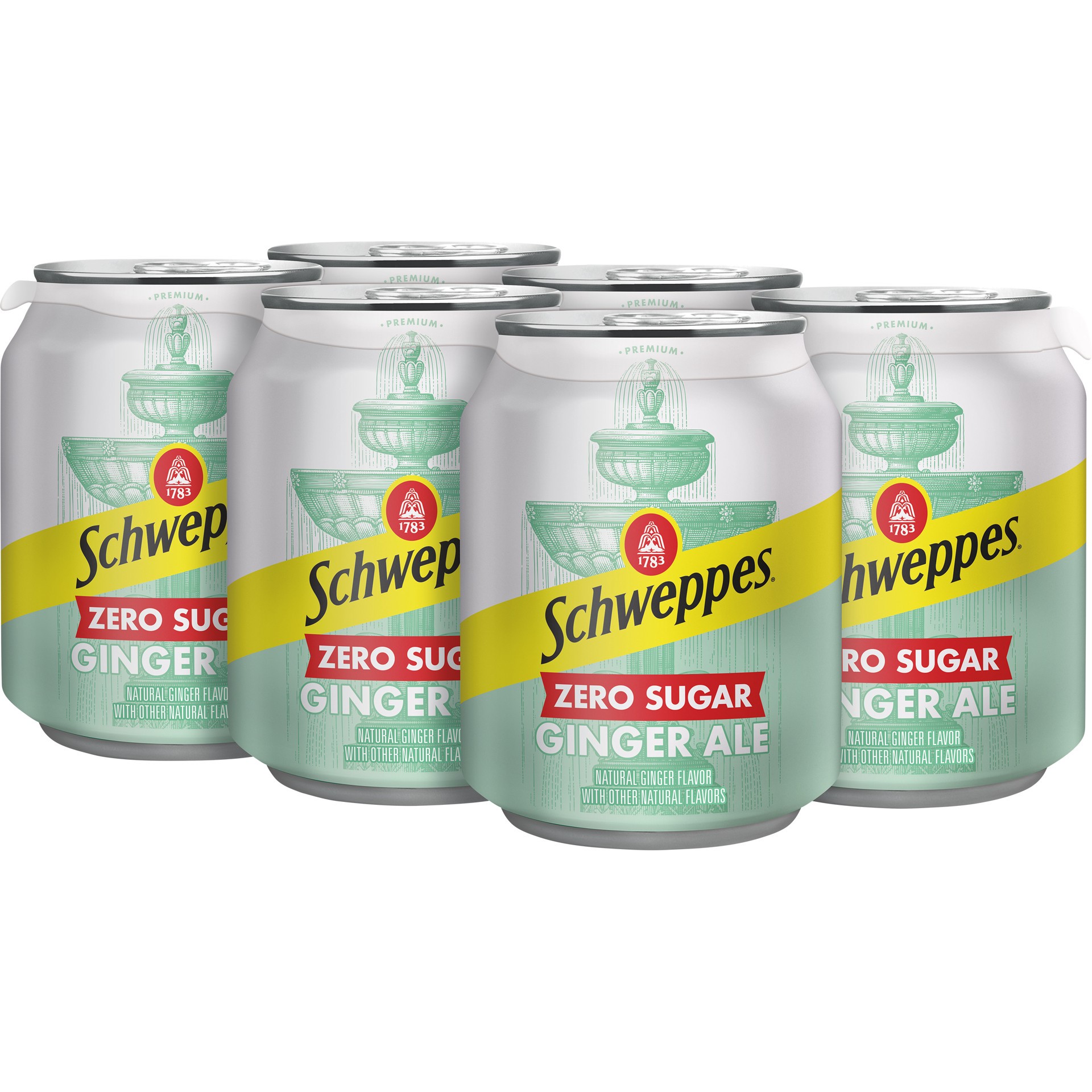 slide 5 of 5, Schweppes Zero Sugar Ginger Ale Soda- 6 ct, 8 oz