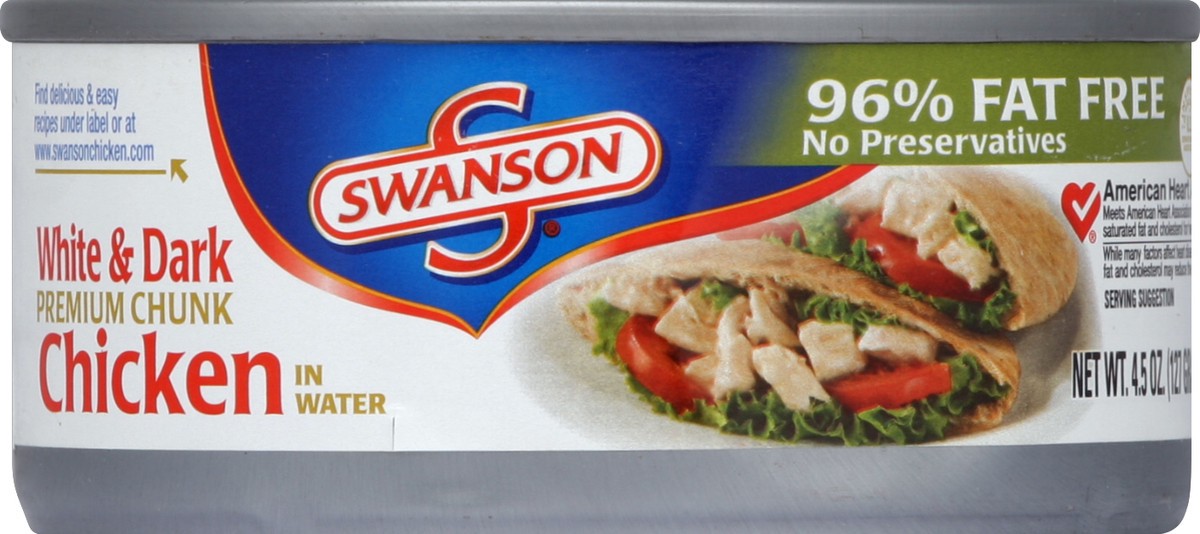 slide 3 of 3, Swanson Premium White & Dark Chunk Chicken in Water, 4.5 oz., 4.5 oz