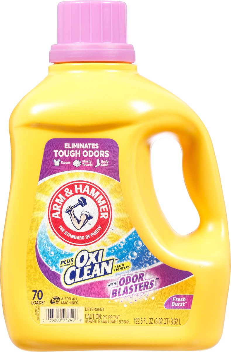 slide 7 of 12, ARM & HAMMER Oxi Clean with Odor Blasters Fresh Burst Detergent 122.5 fl oz, 122.5 fl oz