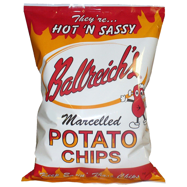 slide 1 of 1, Ballreich's Hot Potato Chips, 7 oz