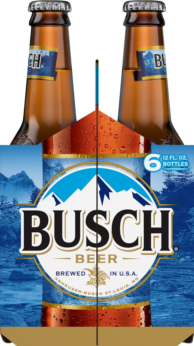 slide 7 of 9, Busch Beer 6 - 12 fl oz Bottles, 6 ct