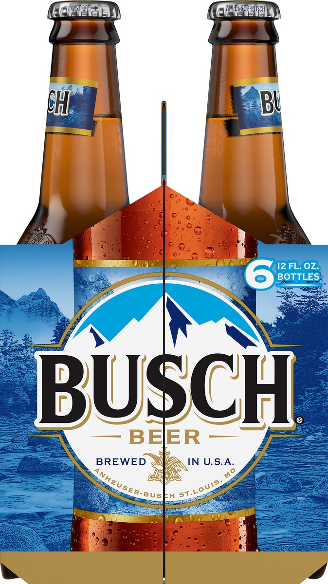 slide 4 of 9, Busch Beer 6 - 12 fl oz Bottles, 6 ct