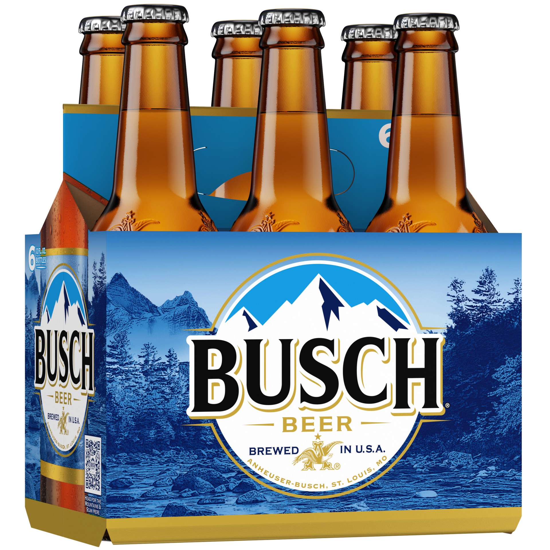 slide 1 of 9, Busch Beer 6 Pack 12 fl oz Bottles, 6 ct; 12 oz