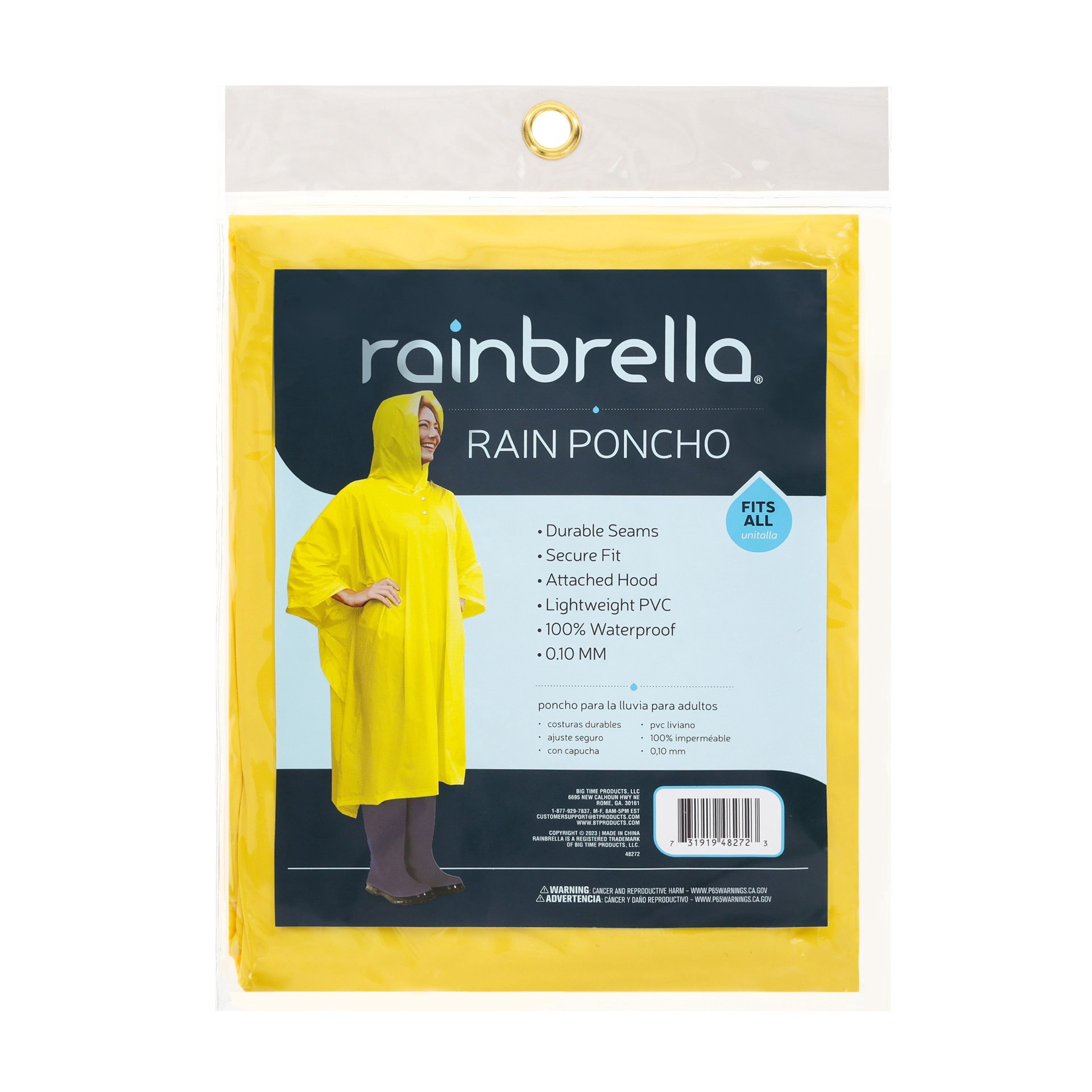 slide 6 of 6, Rainbrella Rain Pancho- One Size, One Size