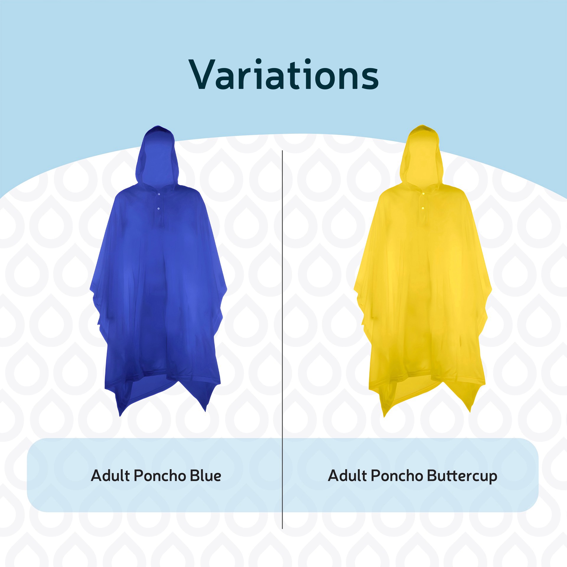 slide 5 of 6, Rainbrella Rain Pancho- One Size, One Size
