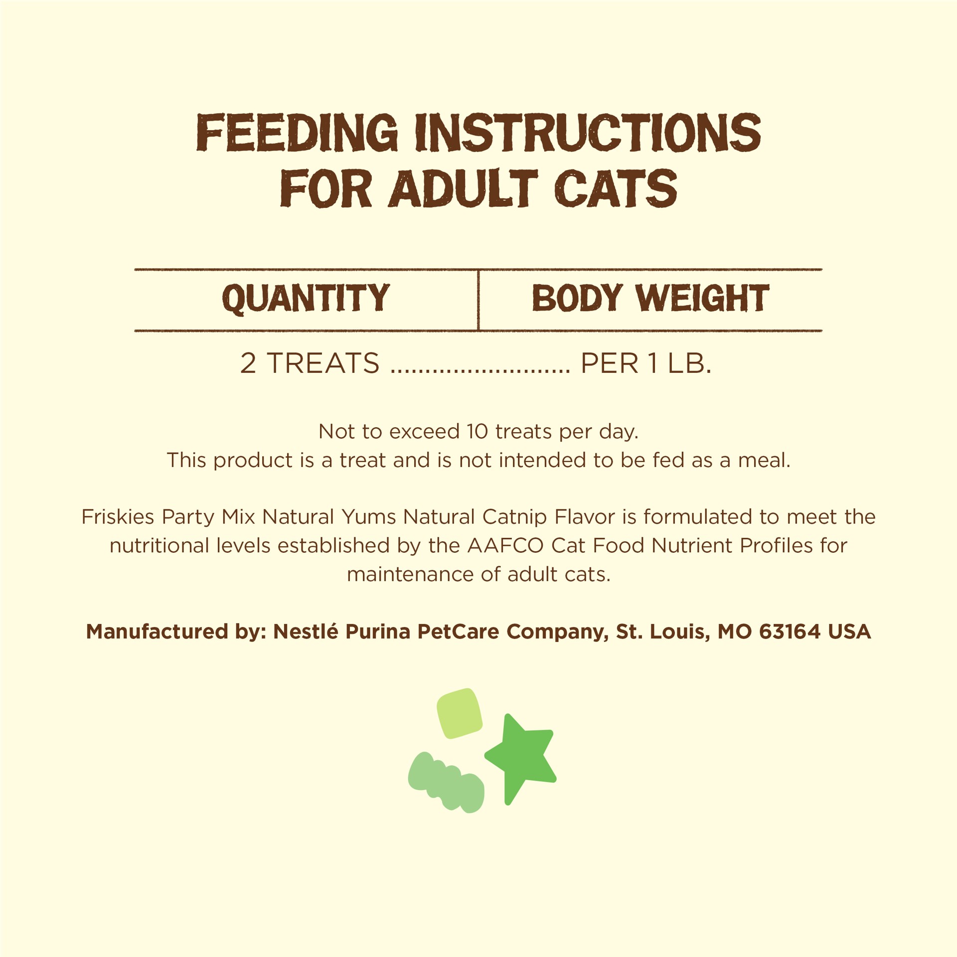 slide 5 of 8, Friskies Purina Friskies Made in USA Facilities, Natural Cat Treats, Party Mix Natural Yums Catnip Flavor, 20 oz