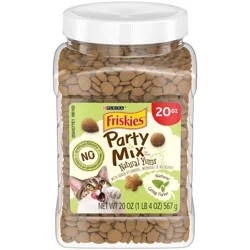 Purina Friskies Made in USA Facilities, Natural Cat Treats, Party Mix Natural Yums Catnip Flavor