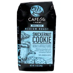 H-E-B Cafe Ole Snickernut Whole Bean Coffee - 12 oz
