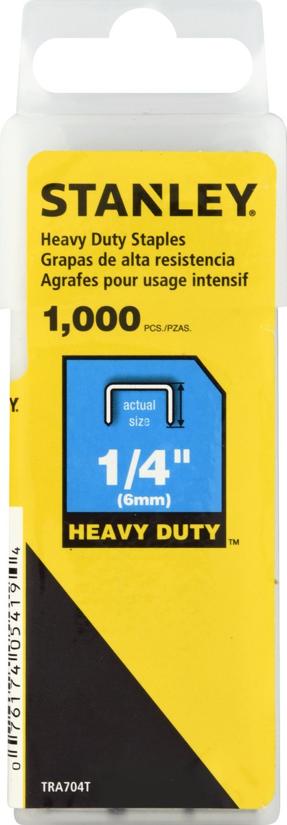 slide 7 of 11, STANLEY 1/4 Inch Heavy Duty Staples 1000 ea, 1000 ct