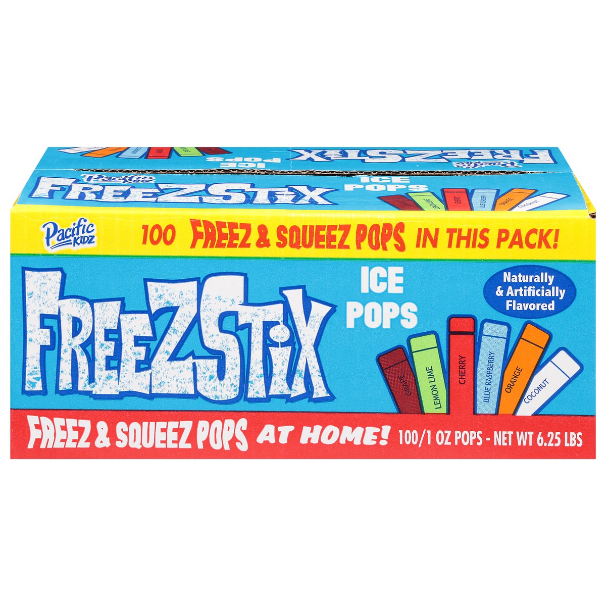 slide 13 of 13, Pacific Kidz Freezstix Ice Pops 100 - 1 oz Pops, 100 ct
