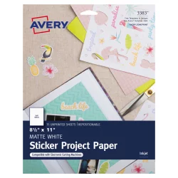 Avery Sticker Project Paper, Removable Adhesive