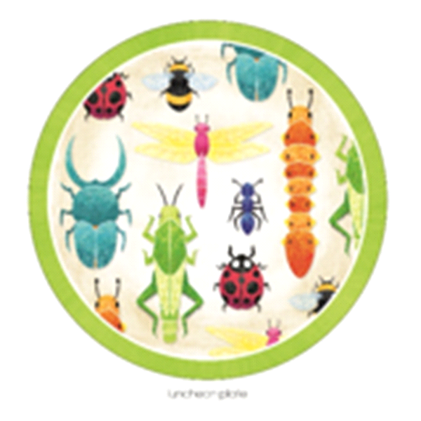 slide 1 of 1, Creative Converting Birthday Bugs Party Lunch Plate, 8 ct