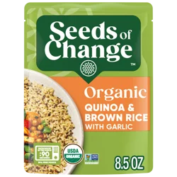 Seeds of Change Quinoa & Brown Rice, Organic, with Garlic