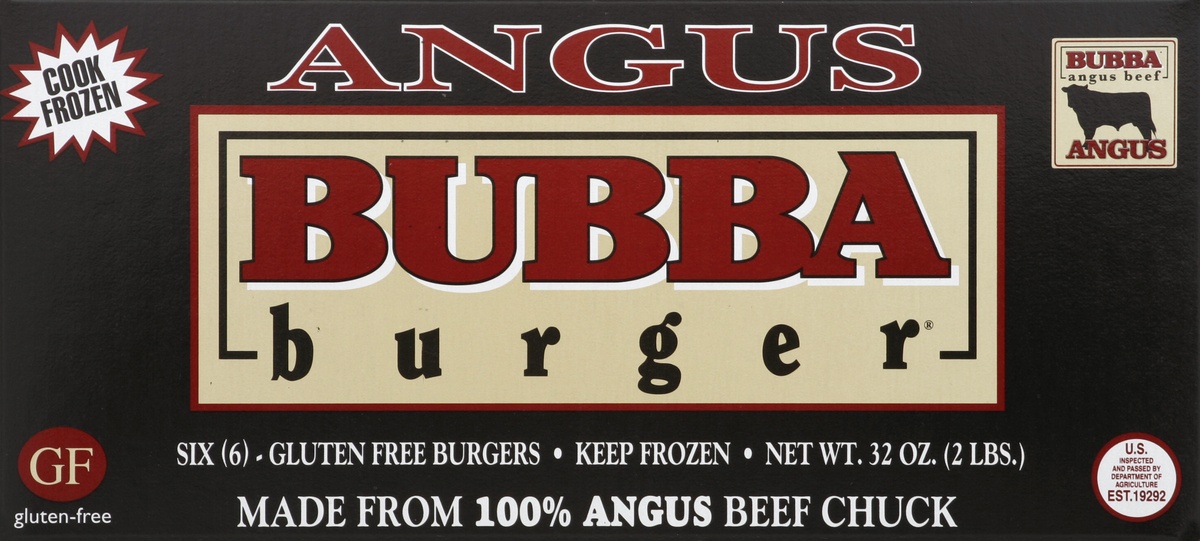 slide 4 of 4, BUBBA Burger Angus Beef Chuck Patties, 6 ct