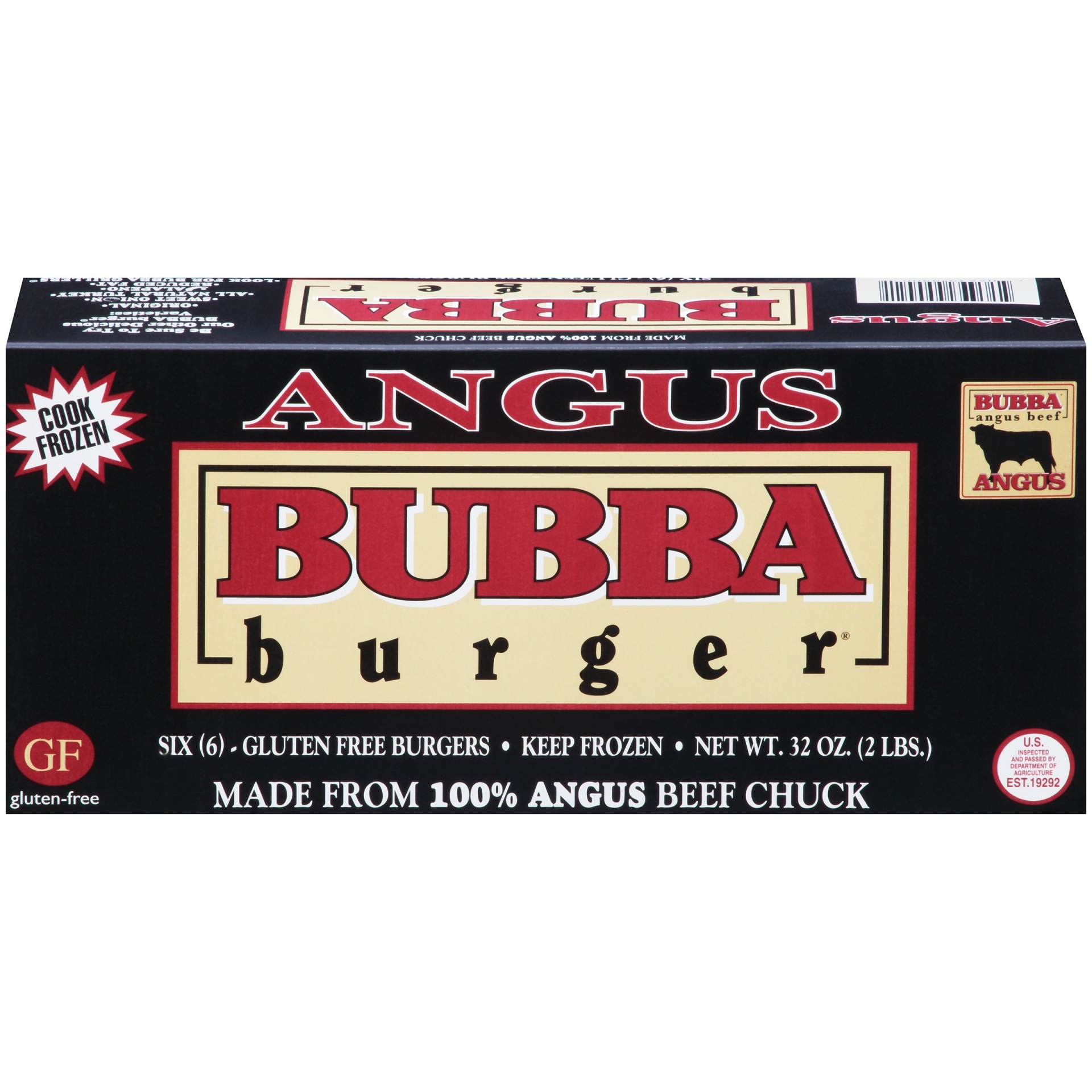 slide 1 of 4, BUBBA Burger Angus Beef Chuck Patties, 6 ct