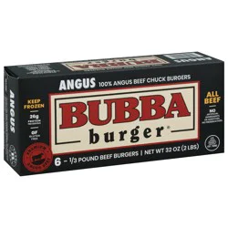 BUBBA Burger Angus Burgers 6 Each